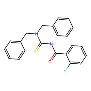 N-(dibenzylcarbamothioyl)-2-fluorobenzamide structure