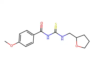 1-(4-Methoxybenzoyl)-3-[(oxolan-2-yl)methyl]thiourea structure