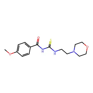 4-methoxy-N-((2-morpholinoethyl)carbamothioyl)benzamide structure
