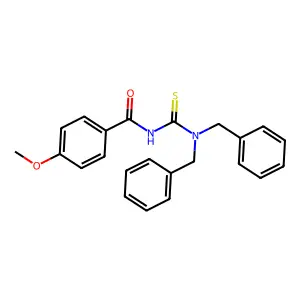 N-(dibenzylcarbamothioyl)-4-methoxybenzamide structure