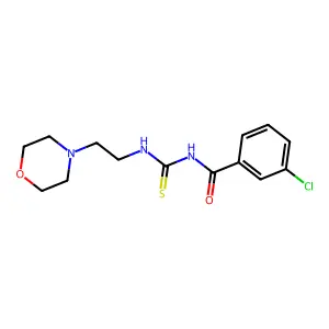 3-chloro-N-(2-morpholin-4-ylethylcarbamothioyl)benzamide structure