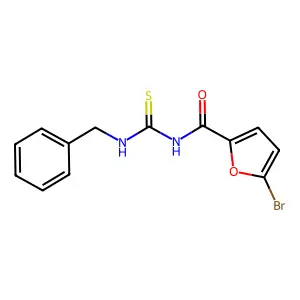 N-(benzylcarbamothioyl)-5-bromofuran-2-carboxamide structure