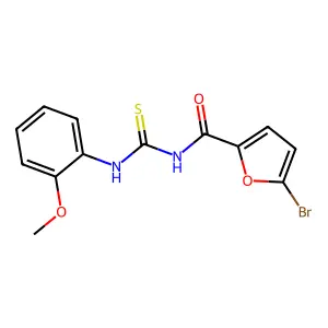 5-bromo-N-((2-methoxyphenyl)carbamothioyl)furan-2-carboxamide structure