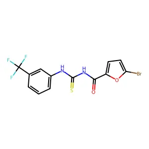 5-bromo-N-((3-(trifluoromethyl)phenyl)carbamothioyl)furan-2-carboxamide structure