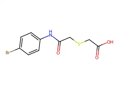 2-{[2-(4-Bromoanilino)-2-oxoethyl]thio}acetic acid structure