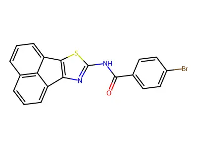 N-acenaphthyleno[1,2-d][1,3]thiazol-8-yl-4-bromobenzamide structure