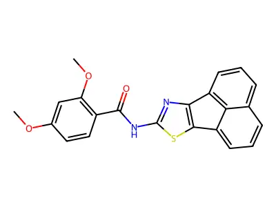 N-(acenaphtho[1,2-d]thiazol-8-yl)-2,4-dimethoxybenzamide structure