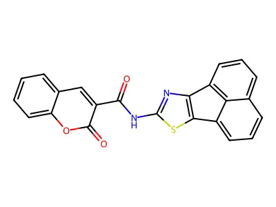 N-(acenaphtho[1,2-d]thiazol-8-yl)-2-oxo-2H-chromene-3-carboxamide structure