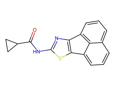 N-(acenaphtho[1,2-d]thiazol-8-yl)cyclopropanecarboxamide structure