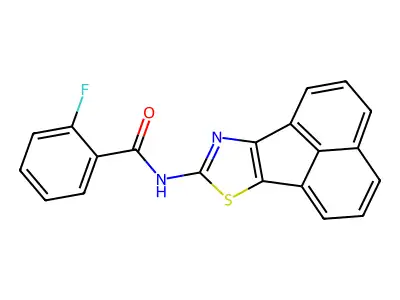 N-(acenaphtho[1,2-d]thiazol-8-yl)-2-fluorobenzamide structure