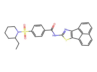 N-(acenaphtho[1,2-d]thiazol-8-yl)-4-((2-ethylpiperidin-1-yl)sulfonyl)benzamide structure