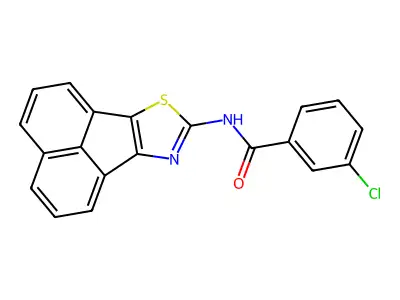 N-(acenaphtho[1,2-d]thiazol-8-yl)-3-chlorobenzamide structure