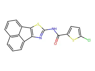 N-(acenaphtho[1,2-d]thiazol-8-yl)-5-chlorothiophene-2-carboxamide structure