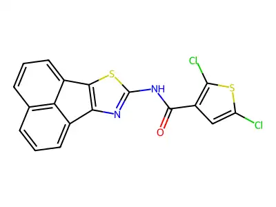 N-(acenaphtho[1,2-d]thiazol-8-yl)-2,5-dichlorothiophene-3-carboxamide structure