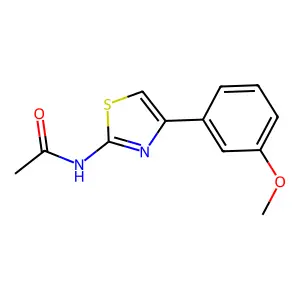 N-[4-(3-methoxyphenyl)-1,3-thiazol-2-yl]acetamide structure