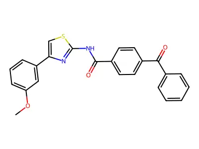4-benzoyl-N-[4-(3-methoxyphenyl)-1,3-thiazol-2-yl]benzamide structure