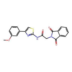2-(1,3-dioxoisoindolin-2-yl)-N-(4-(3-methoxyphenyl)thiazol-2-yl)acetamide structure