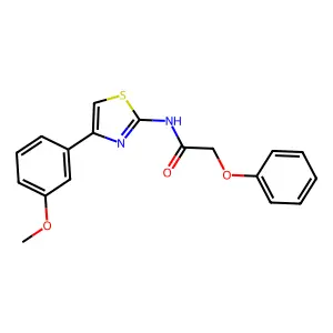 N-[4-(3-methoxyphenyl)-1,3-thiazol-2-yl]-2-phenoxyacetamide structure