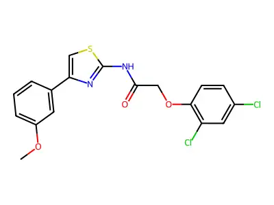 2-(2,4-dichlorophenoxy)-N-[4-(3-methoxyphenyl)-1,3-thiazol-2-yl]acetamide structure