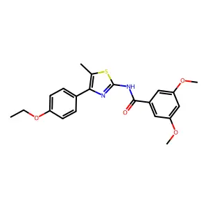 N-[4-(4-ethoxyphenyl)-5-methyl-1,3-thiazol-2-yl]-3,5-dimethoxybenzamide structure