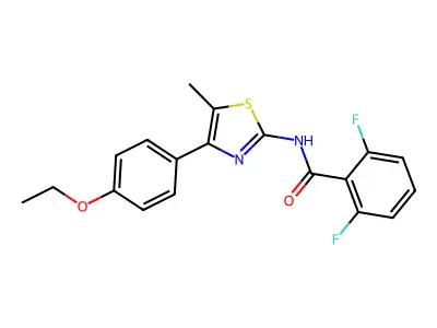 N-[4-(4-ethoxyphenyl)-5-methyl-1,3-thiazol-2-yl]-2,6-difluorobenzamide structure