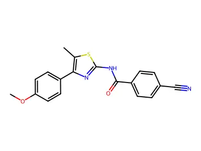 4-cyano-N-[4-(4-methoxyphenyl)-5-methyl-1,3-thiazol-2-yl]benzamide structure