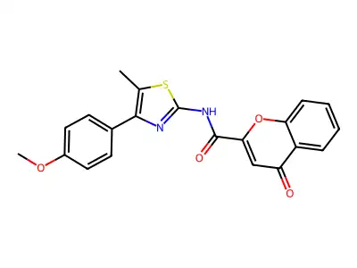 N-(4-(4-methoxyphenyl)-5-methylthiazol-2-yl)-4-oxo-4H-chromene-2-carboxamide structure