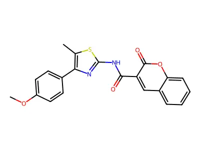 N-(4-(4-methoxyphenyl)-5-methylthiazol-2-yl)-2-oxo-2H-chromene-3-carboxamide structure