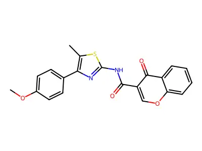 N-(4-(4-methoxyphenyl)-5-methylthiazol-2-yl)-4-oxo-4H-chromene-3-carboxamide structure