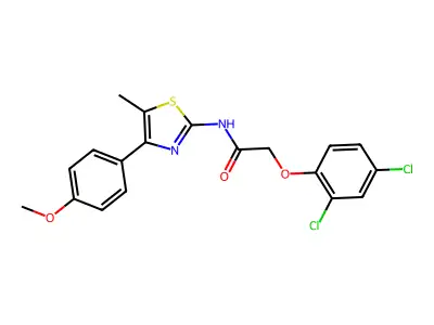 2-(2,4-dichlorophenoxy)-N-[4-(4-methoxyphenyl)-5-methyl-1,3-thiazol-2-yl]acetamide structure