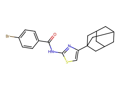 N-(4-adamantanyl(1,3-thiazol-2-yl))(4-bromophenyl)carboxamide structure