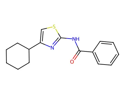 N-(4-cyclohexyl-2-thiazolyl)-Benzamide structure