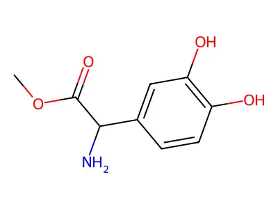 Methyl 2-amino-2-(3,4-dihydroxyphenyl)acetate structure