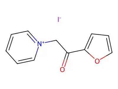 1-[2-(2-Furyl)-2-oxoethyl]pyridinium iodide structure