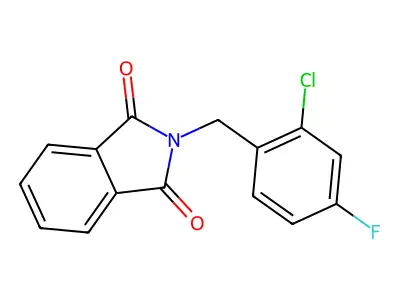 N-(2-氯-4-氟苄基)phthal酰亚胺 structure