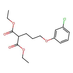 Diethyl [3-(3-chlorophenoxy)propyl]propanedioate structure