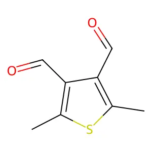 2,5-Dimethylthiophene-3,4-dicarbaldehyde structure