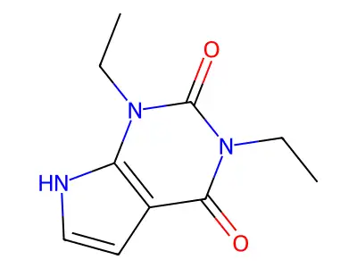 1H-Pyrrolo(2,3-d)pyrimidine-2,4(3H,7H)-dione, 1,3-diethyl- structure
