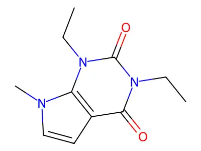 1H-Pyrrolo(2,3-d)pyrimidine-2,4(3H,7H)-dione, 1,3-diethyl-7-methyl- structure