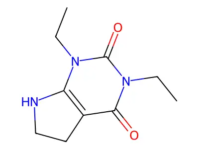 1H-Pyrrolo(2,3-d)pyrimidine-2,4(3H,5H)-dione, 6,7-dihydro-1,3-diethyl- structure