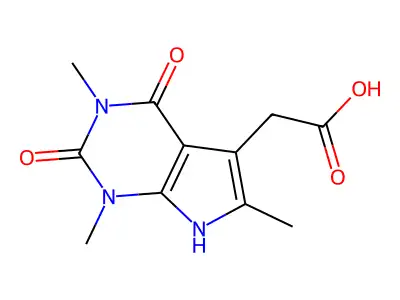 1H-Pyrrolo(2,3-d)pyrimidine-5-acetic acid, 2,3,4,7-tetrahydro-2,4-dioxo-1,3,6-trimethyl- structure