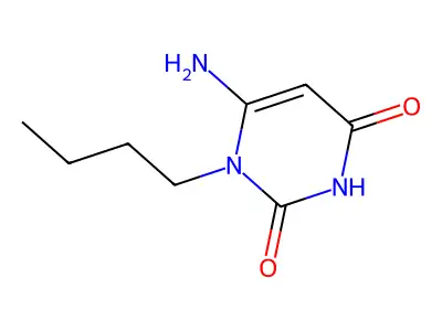 6-Amino-1-butyl-1,2,3,4-tetrahydropyrimidine-2,4-dione structure