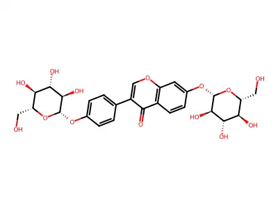Daidzein 4',7-diglucoside structure