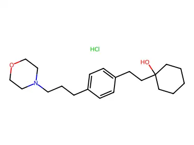 Cyclohexanol, 1-(2-(4-(3-(4-morpholinyl)propyl)phenyl)ethyl)-, hydrochloride structure