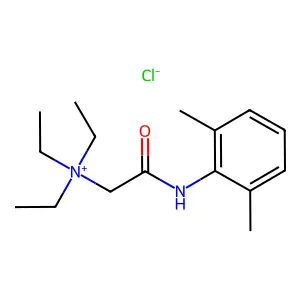 Ammonium, triethyl((2,6-xylylcarbamoyl)methyl)-, chloride structure