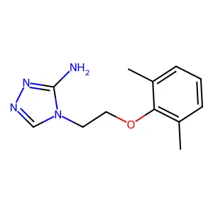 4H-1,2,4-Triazole, 3-amino-4-(2-(2,6-xylyloxy)ethyl)- structure