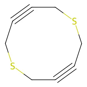 1,6-Dithiacyclodeca-3,8-diyne structure