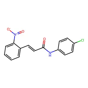 (E)-N-(4-chlorophenyl)-3-(2-nitrophenyl)prop-2-enamide structure