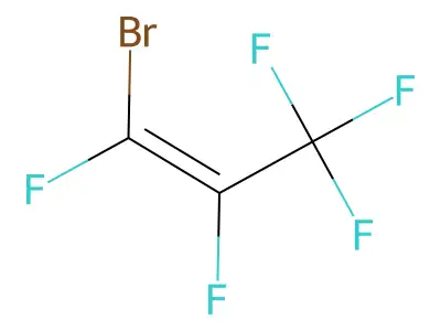 (E)-1-bromo-1,2,3,3,3-pentafluoroprop-1-ene structure