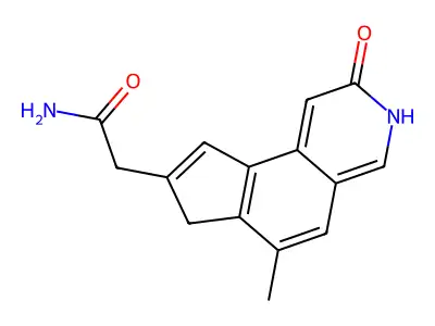 7H-Cyclopent(f)isoquinoline-8-acetamide, 2,3-dihydro-6-methyl-2-oxo- structure